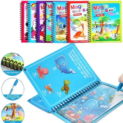 Magic Water Painting Book Set for Kids (Pack of 4)