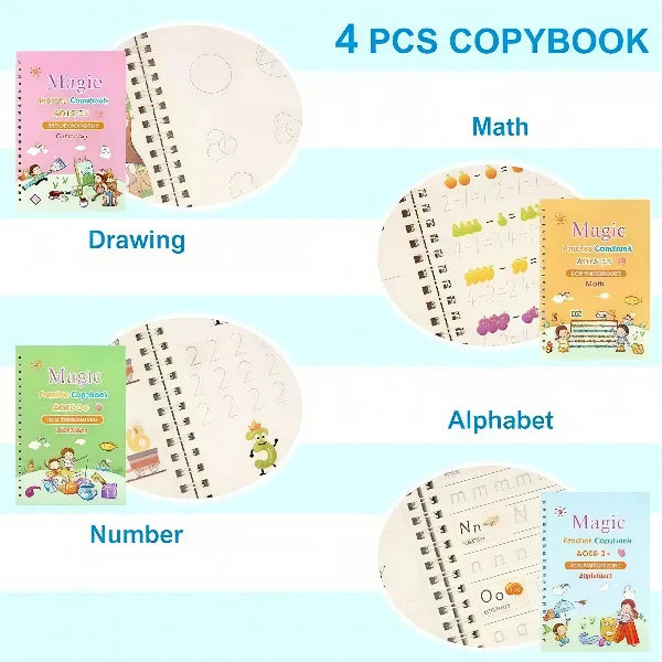 Magic Water Painting Book Set for Kids (Pack of 4)